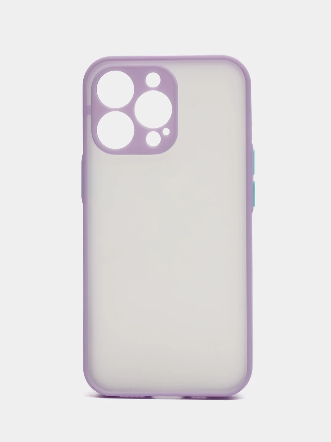 Сиреневый накладка для IPhone 13 Pro (6,1), матовая, с цветными краями + защита камеры