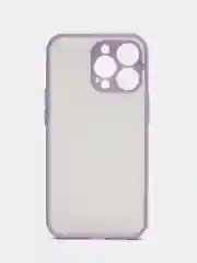 Сиреневый накладка для IPhone 13 Pro (6,1), матовая, с цветными краями + защита камеры