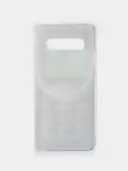 Угольный чехол на Samsung Galaxy S10 Plus / Самсунг S10 Plus прозрачный, с рисунком, защита камеры