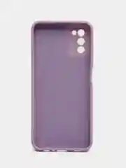 Пудровый накладка для Samsung A03S силиконовая усиленная, бархат