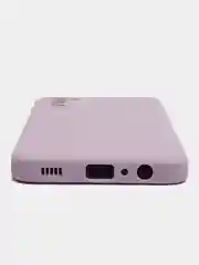 Пудровый накладка для Samsung A03S силиконовая усиленная, бархат