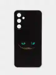 Черный силиконовый чехол на Samsung Galaxy A54 5G / Самсунг A54 прозрачный, с рисунком