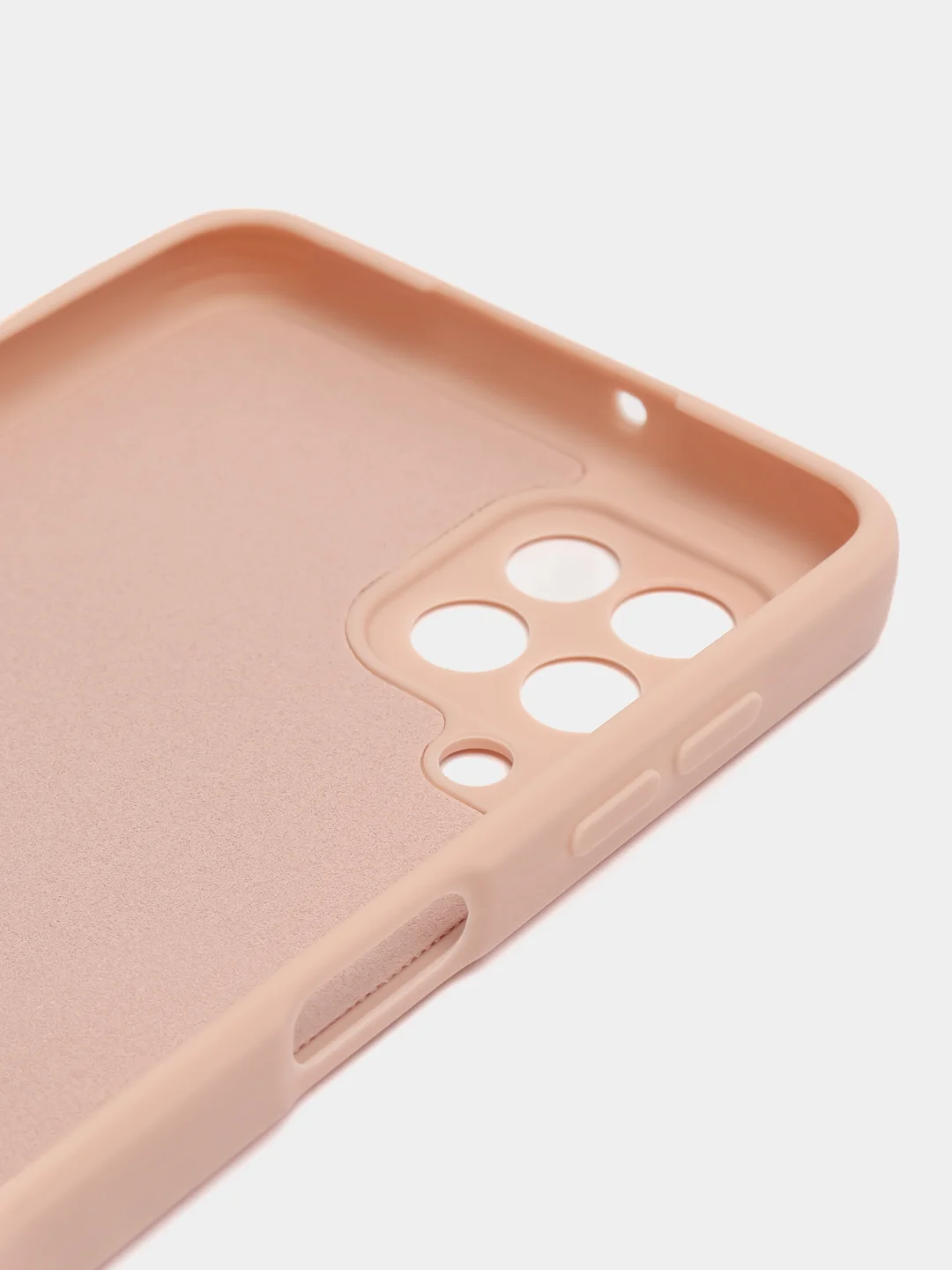 Пудровый накладка для Samsung A22/M32 силиконовая, усиленная, бархат