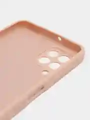 Пудровый накладка для Samsung A22/M32 силиконовая, усиленная, бархат