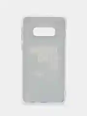 Тёмно-коричневый силиконовый чехол на Samsung Galaxy S10E / Самсунг S10E с рисунком, защита камеры