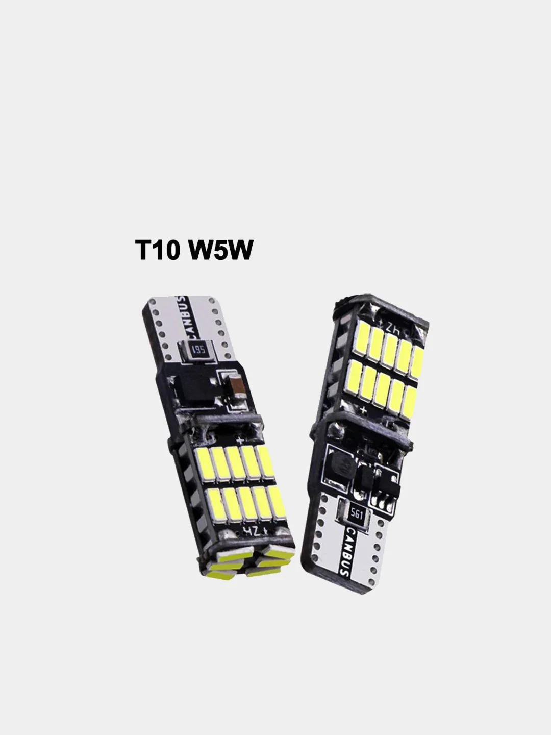 Красный габаритные светодиодные лампы T10 W5W 26SMD и T15 W16W на огни на габаритки и задний ход