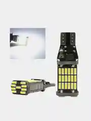 Красный габаритные светодиодные лампы T10 W5W 26SMD и T15 W16W на огни на габаритки и задний ход