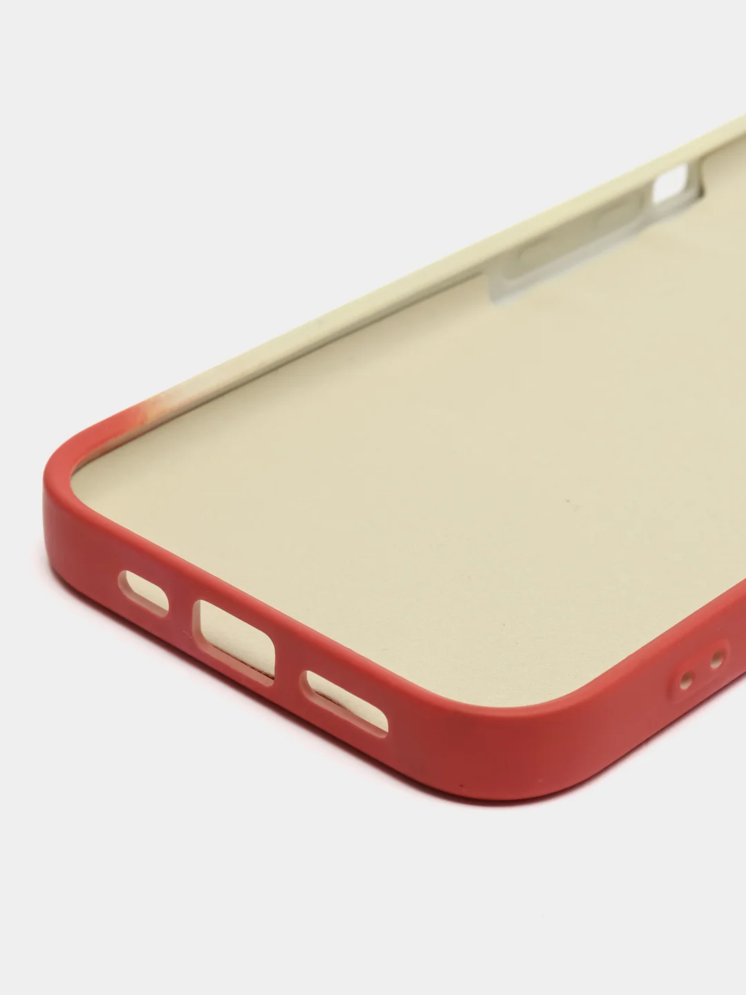Оранжевый накладка для IPhone 13 Pro (6,1) силиконовая "Акварель"