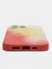 Оранжевый накладка для IPhone 13 Pro (6,1) силиконовая "Акварель"