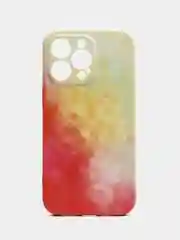 Оранжевый накладка для IPhone 13 Pro (6,1) силиконовая "Акварель"