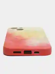 Оранжевый накладка для iPhone 13 (6,1) силиконовая "Акварель"