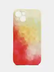Оранжевый накладка для iPhone 13 (6,1) силиконовая "Акварель"