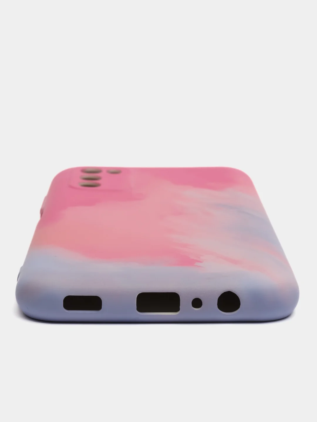 Пастельно-коралловый накладка для Samsung A03S, силиконовая "Акварель"