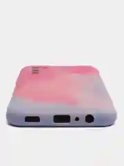 Пастельно-коралловый накладка для Samsung A03S, силиконовая "Акварель"
