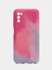 Пастельно-коралловый накладка для Samsung A03S, силиконовая "Акварель"