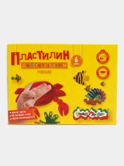 Пластилин повышенной мягкости Каляка-Маляка 6 цветов, 90 г, со стеком