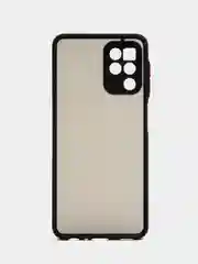 Черный накладка для Samsung A22 матовая с цветными краями, защита камеры