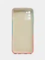 Бирюзовый накладка для Samsung A03S, силиконовая "Акварель"