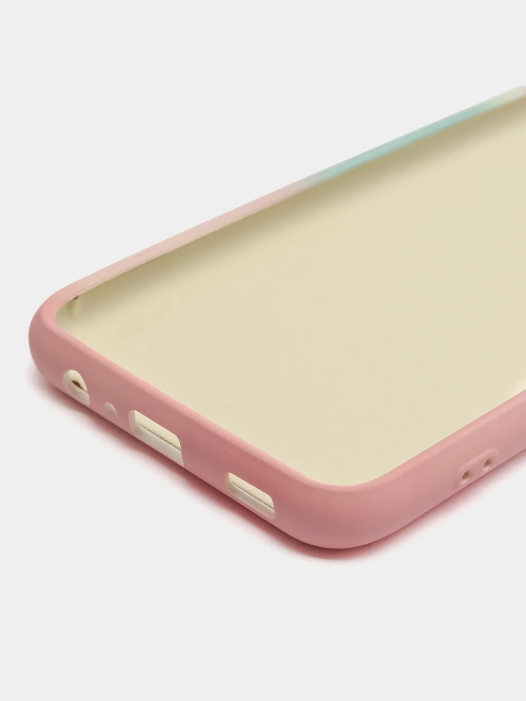 Бирюзовый накладка для Samsung A03S, силиконовая "Акварель"