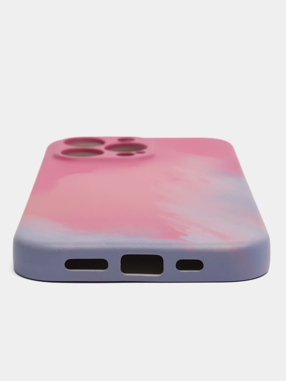 Розовый накладка для IPhone 13 Pro (6,1) силиконовая "Акварель"