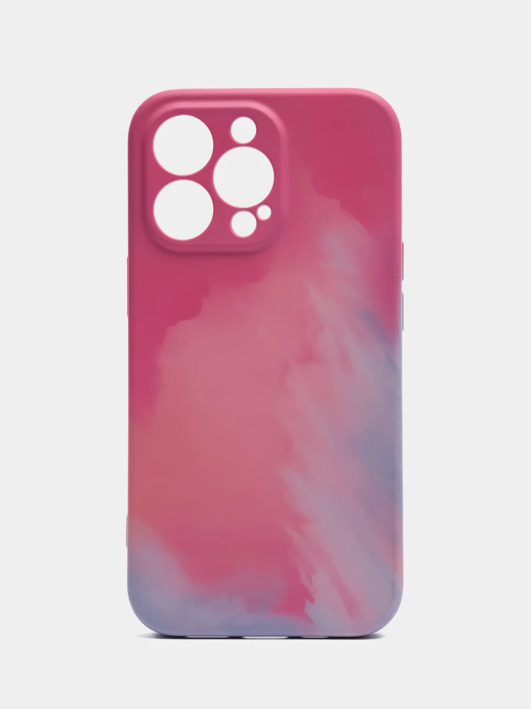 Розовый накладка для IPhone 13 Pro (6,1) силиконовая "Акварель"