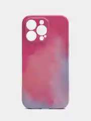 Розовый накладка для IPhone 13 Pro (6,1) силиконовая "Акварель"