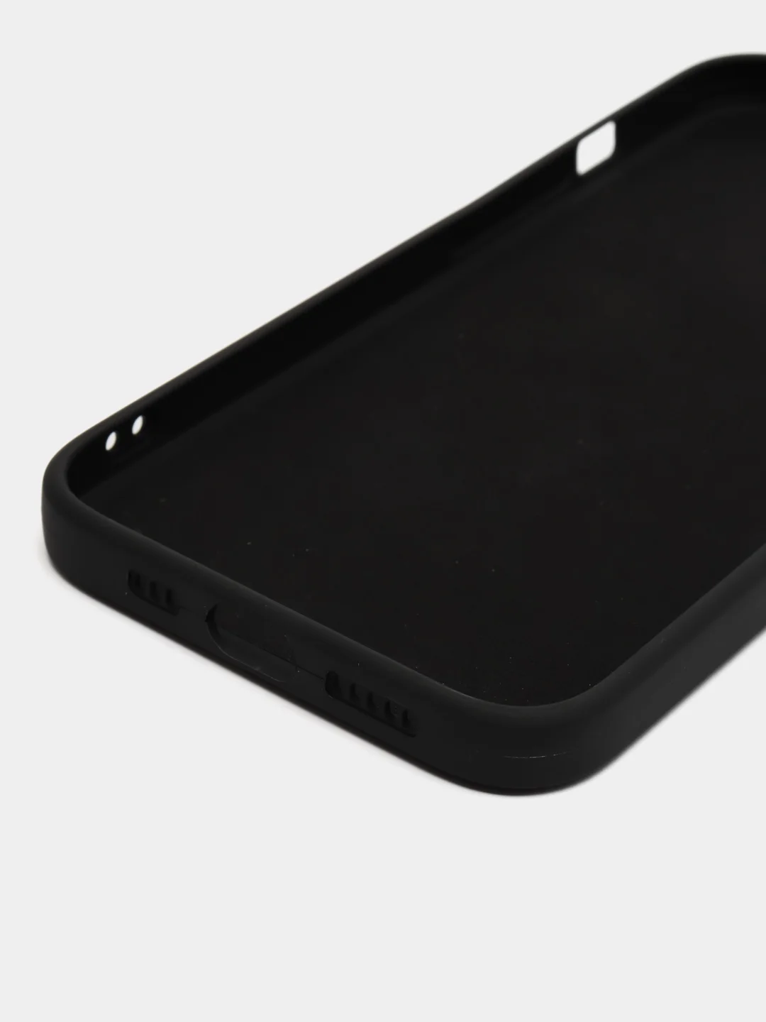 Черный накладка для IPhone 13 Pro (6,1), силиконовая, усиленная, бархат