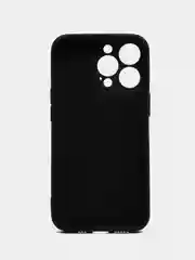 Черный накладка для IPhone 13 Pro (6,1), силиконовая, усиленная, бархат