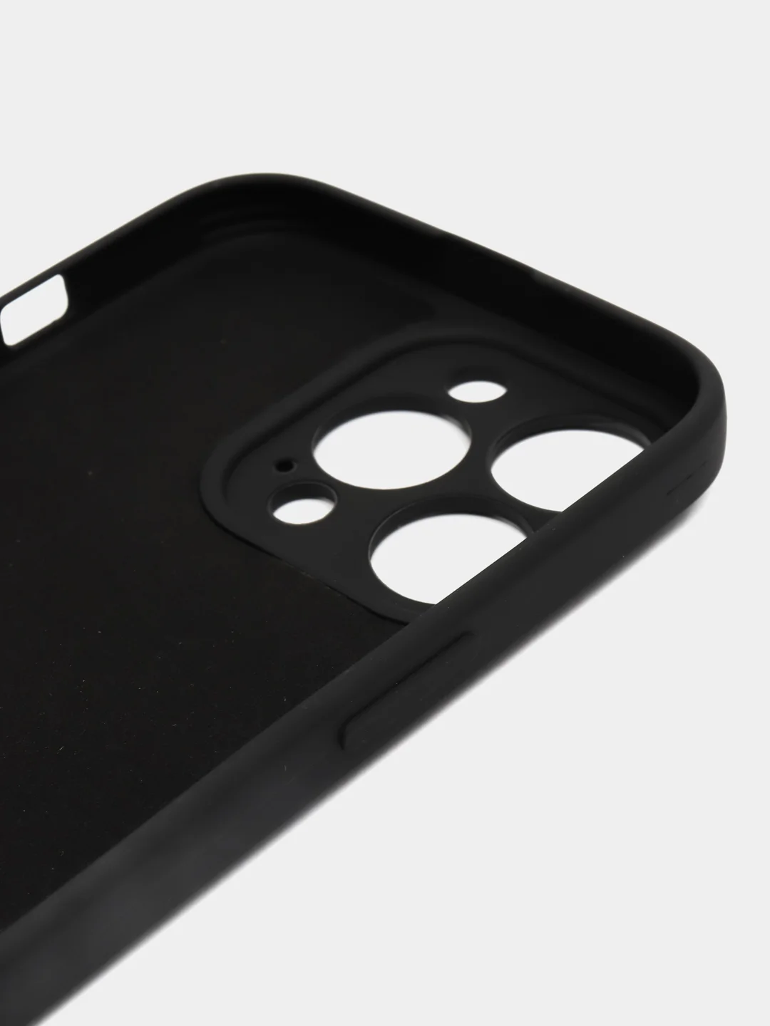 Черный накладка для IPhone 13 Pro (6,1), силиконовая, усиленная, бархат