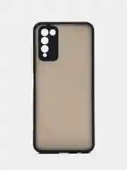 Накладка для Honor 10X Lite матовая с цветными краями, защита камеры, синий