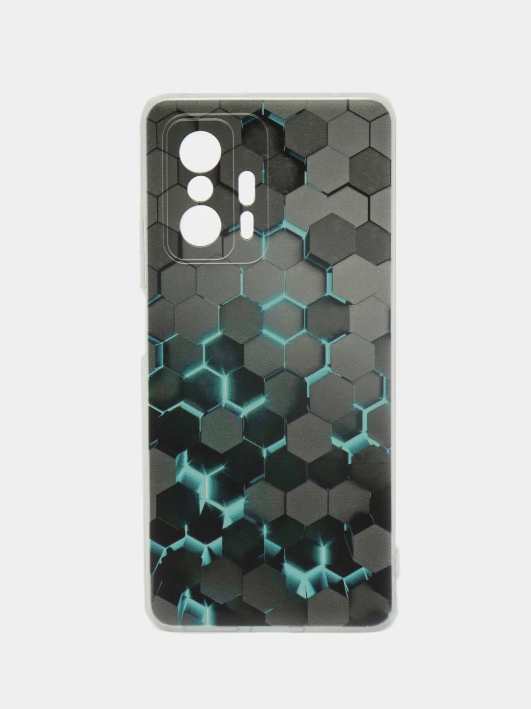 Бирюзовый чехол на Xiaomi Mi 11T/11T Pro / Сяоми Ми 11T/11T Про с рисунком, защита камеры