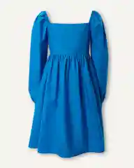 Синий платье женское в стиле baby doll из чистого хлопка Incity