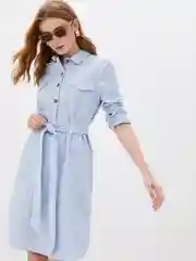 Голубой платье женское с поясом Incity