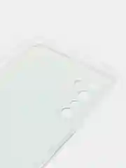 Светло-синий силиконовый чехол на Realme 6 Pro / Реалми 6 Про прозрачный, с рисунком, защита камеры