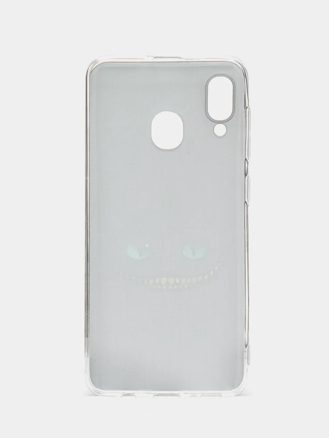 Черный силиконовый чехол на Samsung Galaxy A30/A20 / Самсунг А30/А20 с рисунком, защита камеры