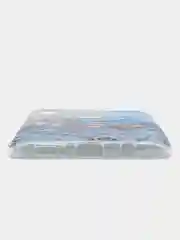 Голубой силиконовый чехол на Samsung Galaxy A30/A20 / Самсунг А30/А20 с рисунком, защита камеры
