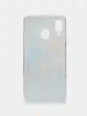 Голубой силиконовый чехол на Samsung Galaxy A30/A20 / Самсунг А30/А20 с рисунком, защита камеры