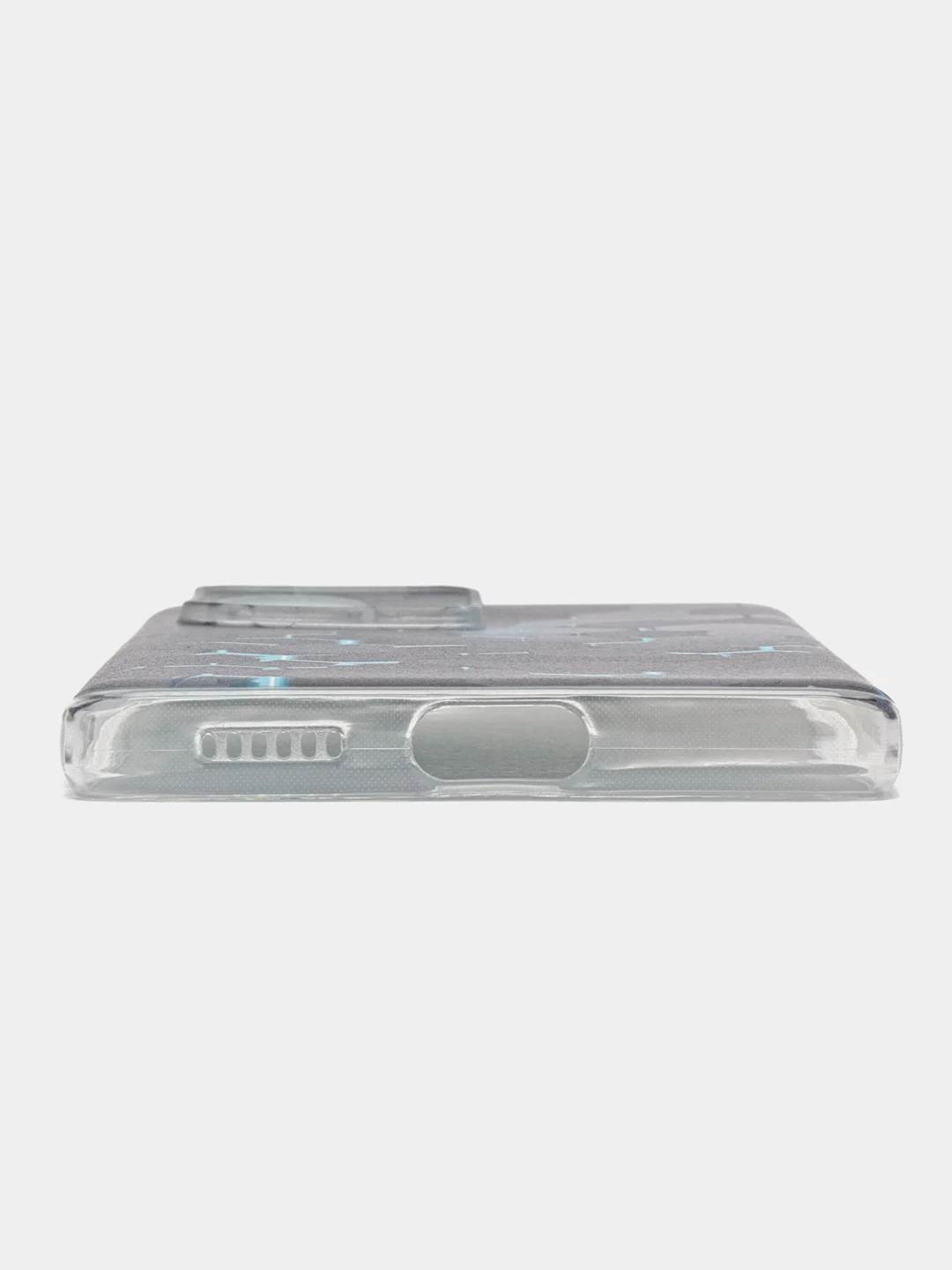 Бирюзовый чехол на Xiaomi Redmi Note 12 Pro Plus / Сяоми Редми Нот 12 Про плюс прозрачный с рисунком