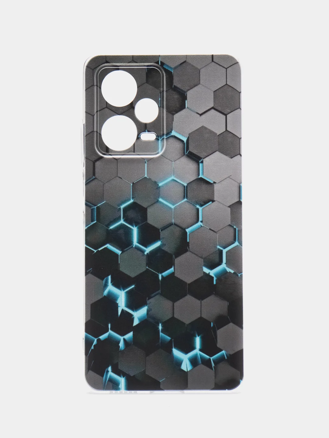 Бирюзовый чехол на Xiaomi Redmi Note 12 Pro Plus / Сяоми Редми Нот 12 Про плюс прозрачный с рисунком