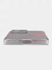 Красный чехол на Xiaomi Redmi Note 12 Pro Plus / Сяоми Редми Нот 12 Про плюс прозрачный с рисунком
