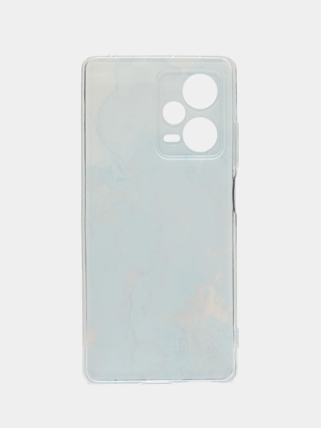 Светло-синий чехол на Xiaomi Redmi Note 12 Pro Plus / Сяоми Редми Нот 12 Про плюс прозрачный с рисунком