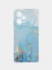 Светло-синий чехол на Xiaomi Redmi Note 12 Pro Plus / Сяоми Редми Нот 12 Про плюс прозрачный с рисунком