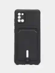 Силиконовый противоударный чехол с карманом для Samsung Galaxy A31 (Самсунг А 31)