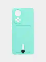 Мятный силиконовый чехол для Huawei Honor 50 (Хуавэй Хонор 50), защита камеры