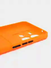 Оранжевый чехол силиконовый для Vivo V25/V25E (Виво В25/В25Е), с карманом для карт