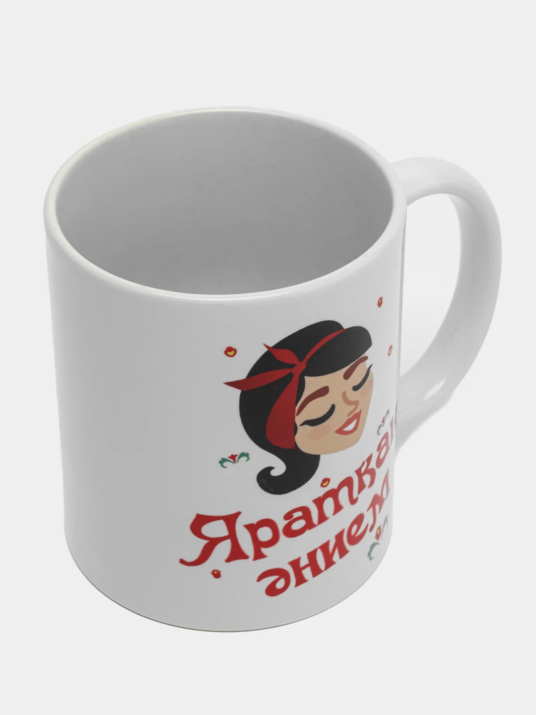 Багровый кружка с принтом, на татарском языке, промо