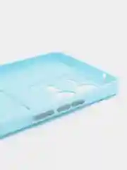 Голубой чехол силиконовый для Vivo V25/V25E (Виво В25/В25Е), с карманом для карт