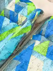 Морской детский зимний меховой конверт