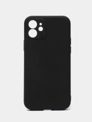 Чехол для iPhone 12 (Айфон 12), прозрачный, c защитой камеры