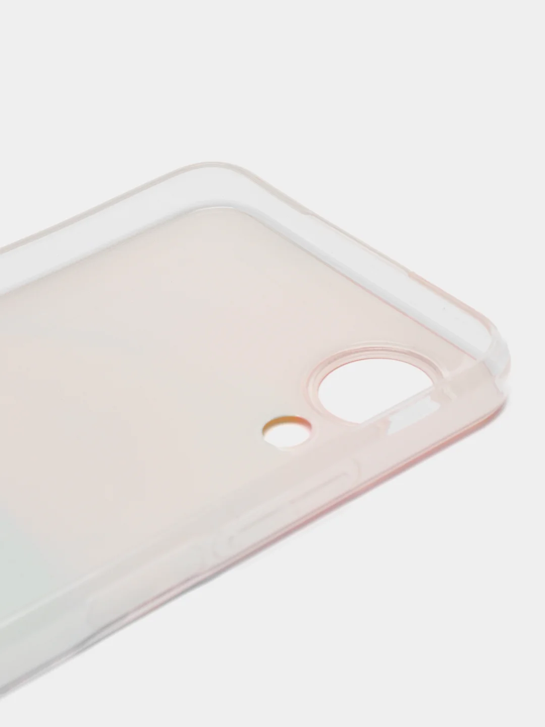 Голубой силиконовый чехол на Oppo A17K/Оппо A17К, прозрачный, с рисунком, защита камеры